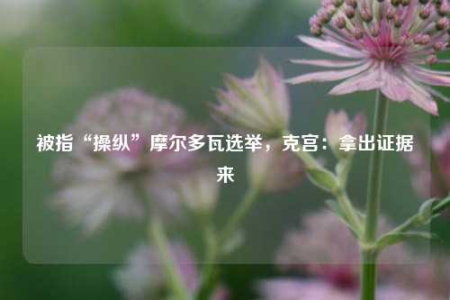 被指“操纵”摩尔多瓦选举，克宫：拿出证据来