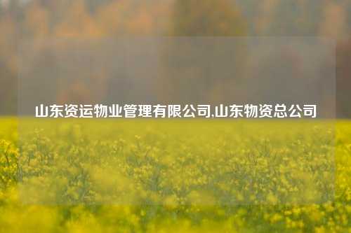 山东资运物业管理有限公司,山东物资总公司