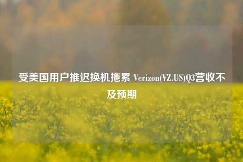 受美国用户推迟换机拖累 Verizon(VZ.US)Q3营收不及预期