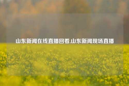 山东新闻在线直播回看,山东新闻现场直播