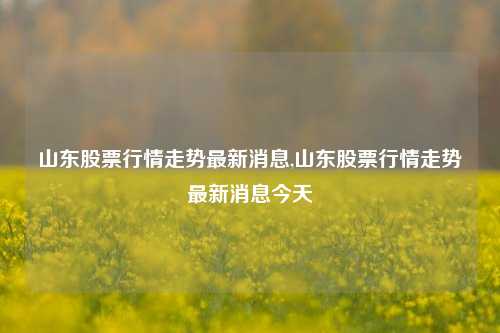 山东股票行情走势最新消息,山东股票行情走势最新消息今天