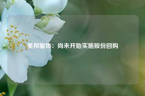 美邦服饰：尚未开始实施股份回购