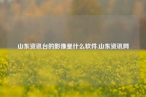 山东资讯台的影像是什么软件,山东资讯网