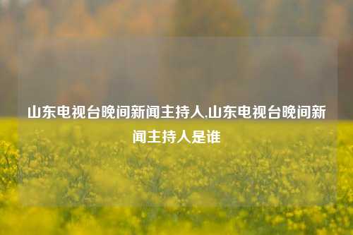 山东电视台晚间新闻主持人,山东电视台晚间新闻主持人是谁