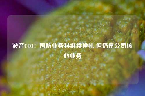 波音CEO：国防业务料继续挣扎 但仍是公司核心业务