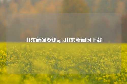 山东新闻资讯app,山东新闻网下载