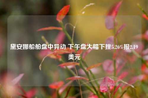 黛安娜船舶盘中异动 下午盘大幅下挫5.26%报2.19美元