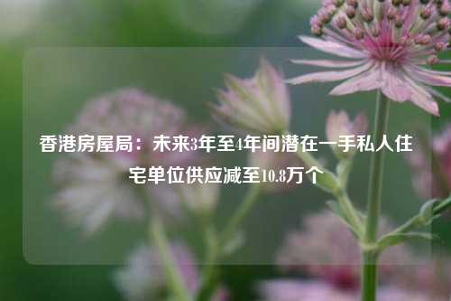 香港房屋局：未来3年至4年间潜在一手私人住宅单位供应减至10.8万个