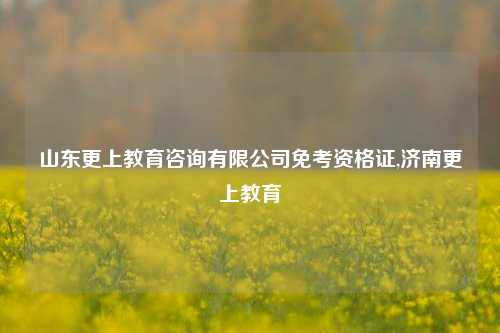 山东更上教育咨询有限公司免考资格证,济南更上教育