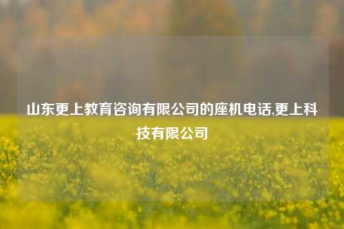 山东更上教育咨询有限公司的座机电话,更上科技有限公司