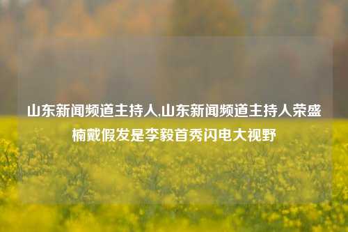 山东新闻频道主持人,山东新闻频道主持人荣盛楠戴假发是李毅首秀闪电大视野