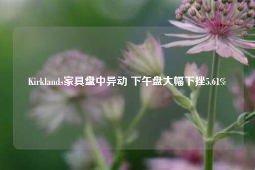 Kirklands家具盘中异动 下午盘大幅下挫5.61%