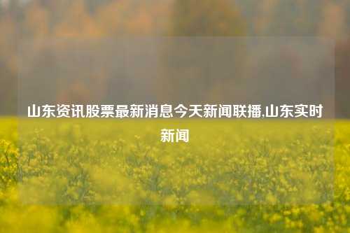 山东资讯股票最新消息今天新闻联播,山东实时新闻