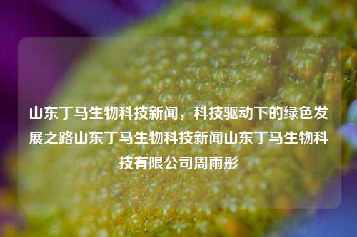 山东丁马生物科技新闻，科技驱动下的绿色发展之路山东丁马生物科技新闻山东丁马生物科技有限公司周雨彤