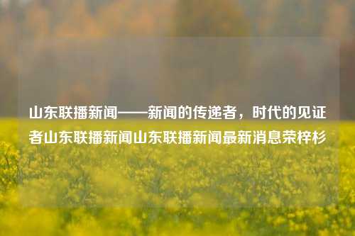 山东联播新闻——新闻的传递者，时代的见证者山东联播新闻山东联播新闻最新消息荣梓杉