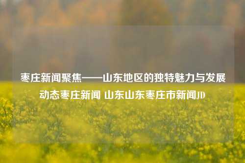 枣庄新闻聚焦——山东地区的独特魅力与发展动态枣庄新闻 山东山东枣庄市新闻JD