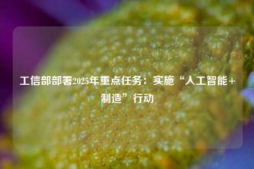 工信部部署2025年重点任务：实施“人工智能+制造”行动