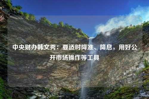 中央财办韩文秀：要适时降准、降息，用好公开市场操作等工具